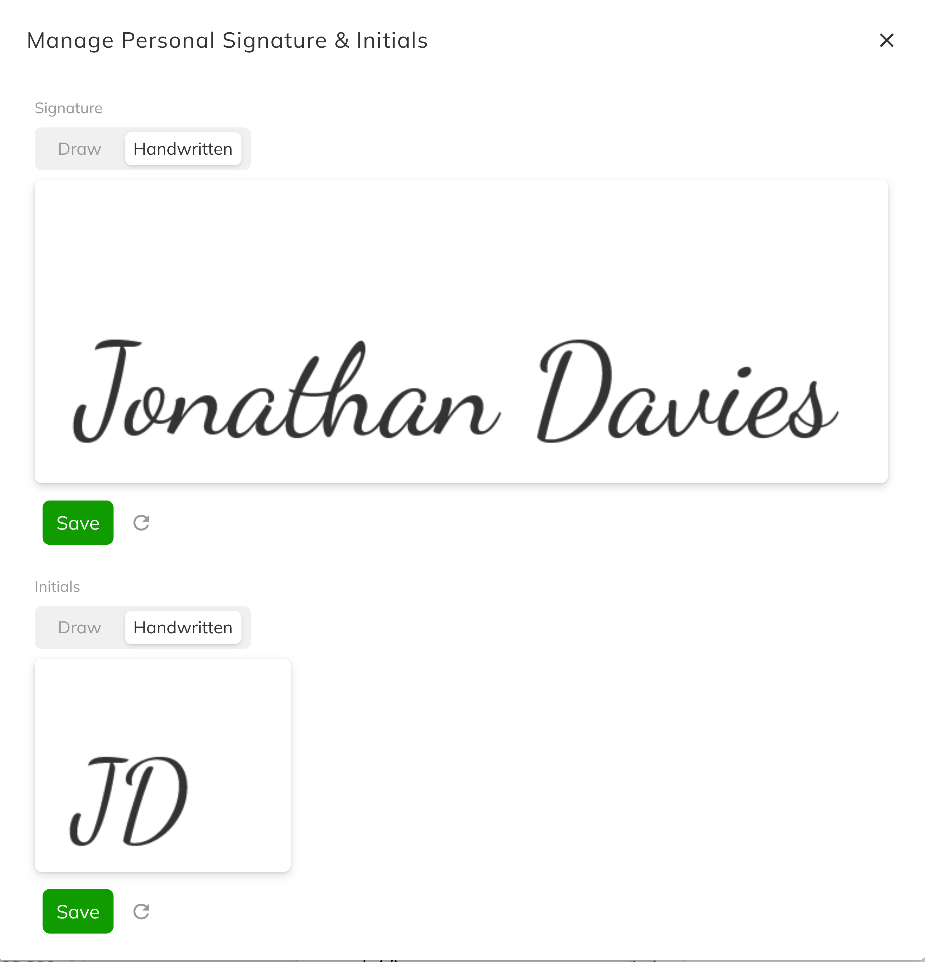 Unified Signature Component