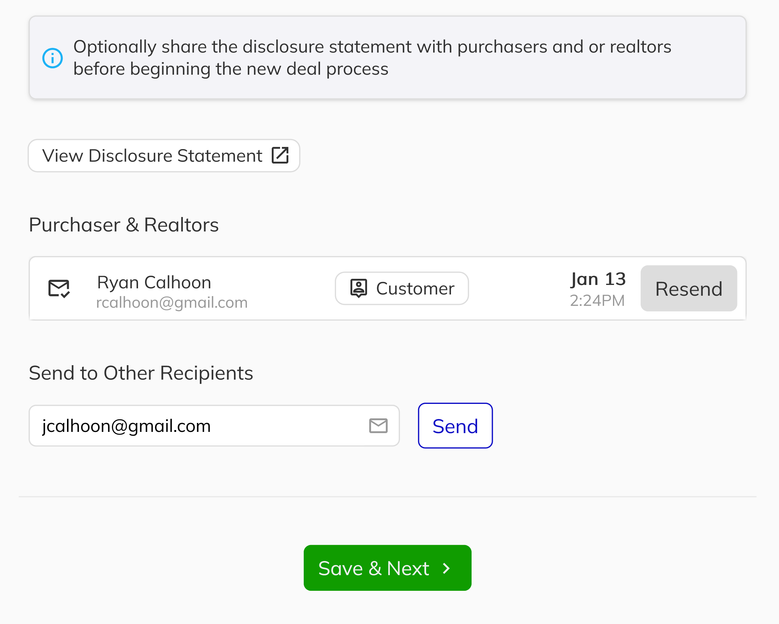 Disclosure statement