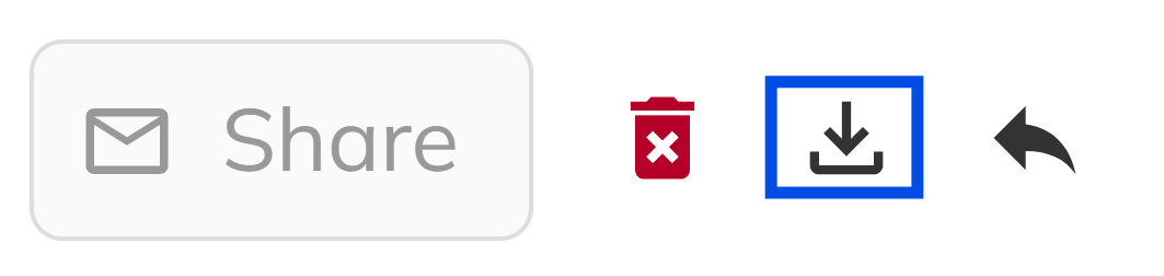 A screenshot showing the Download action