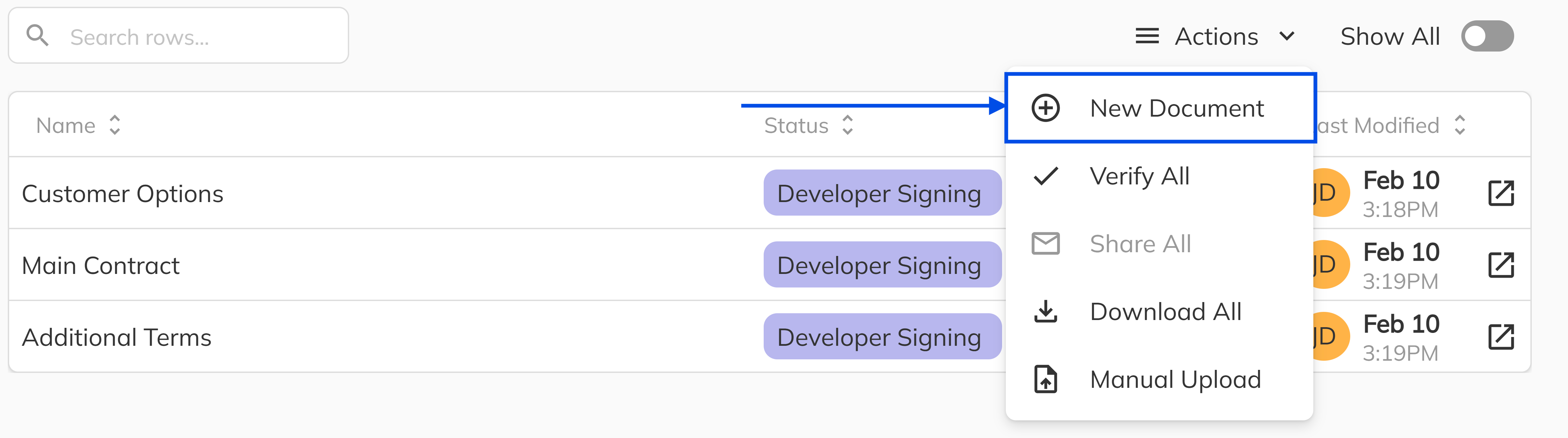 Suggested image: A screenshot of the New Document dialog.