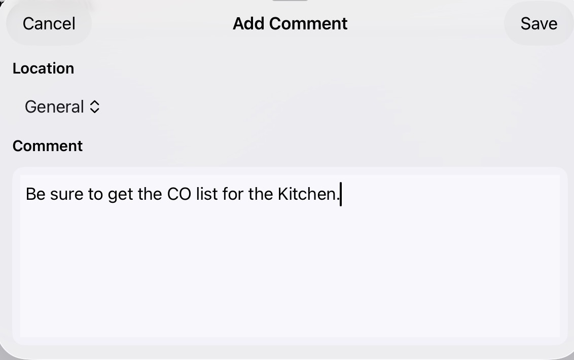Comments tab with Add Comment button