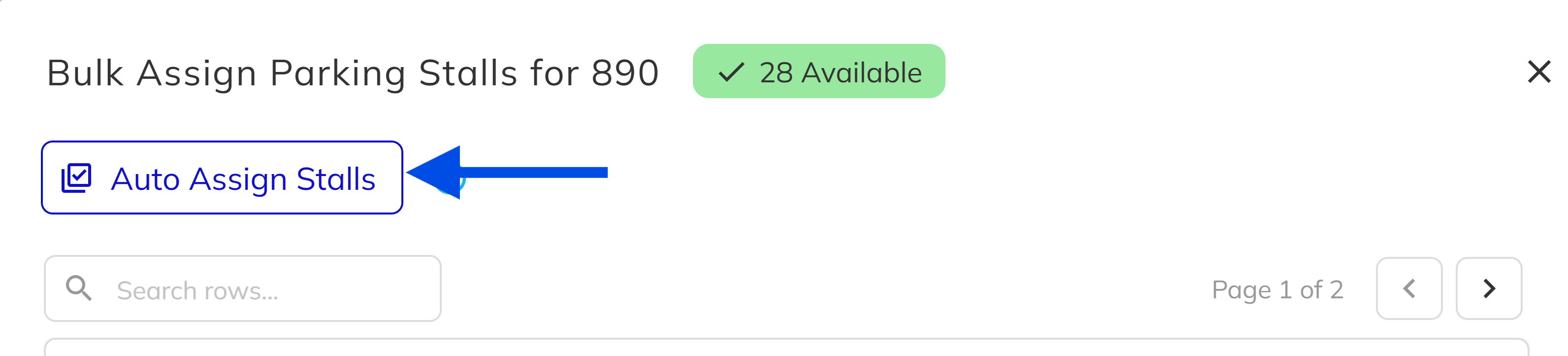 Auto Assign Stalls button with automatic stall-to-unit mapping