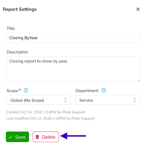 Delete Confirmation dialog