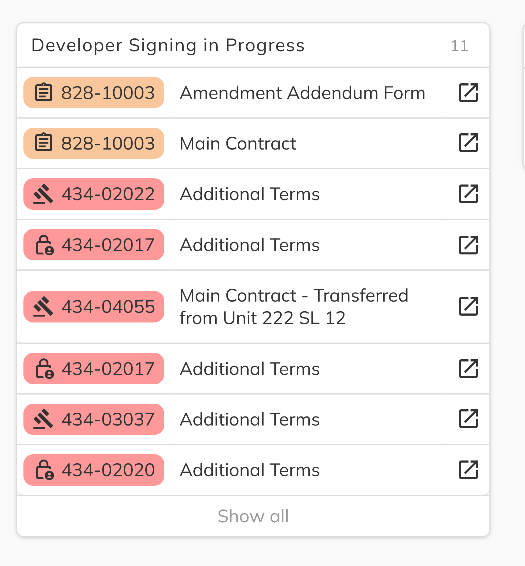 Developer Signing in Progress panel on the dashboard