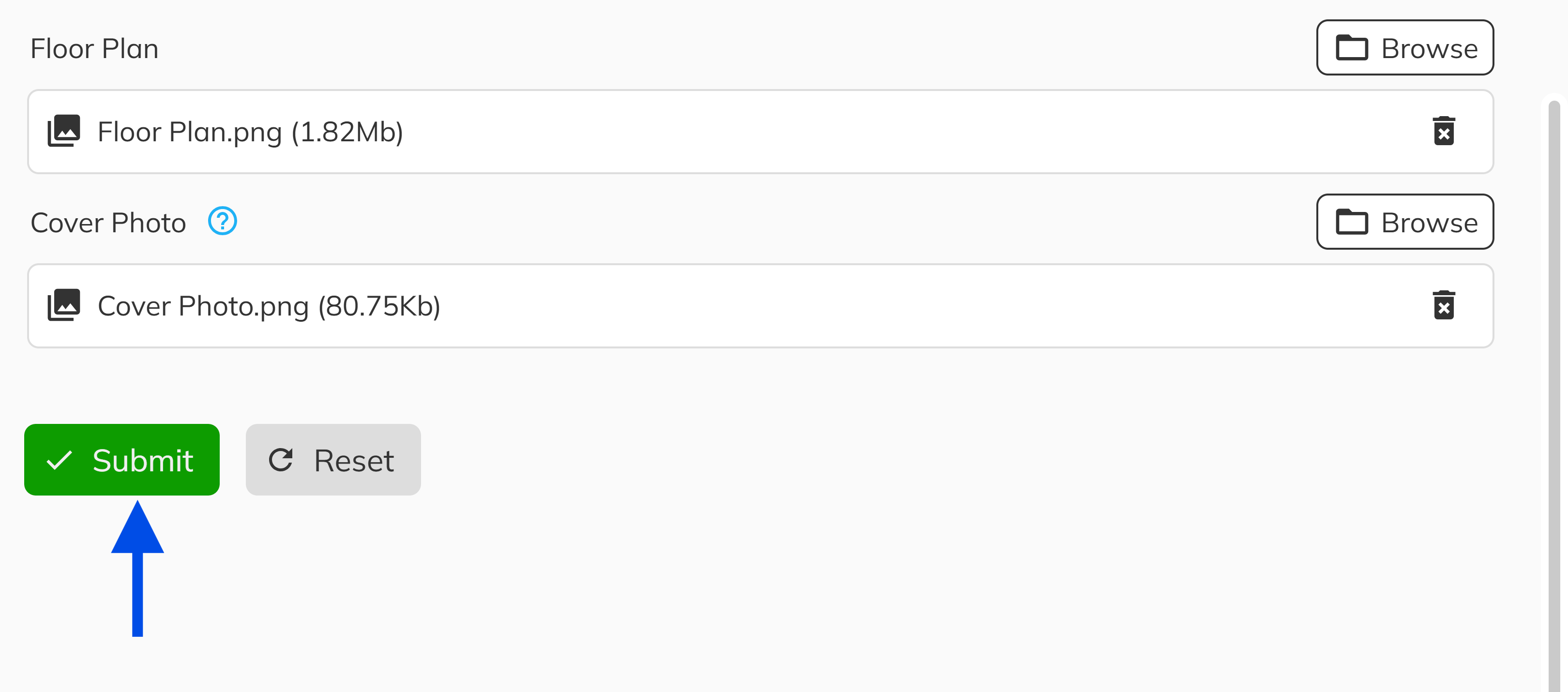 Completed workflow ready to submit