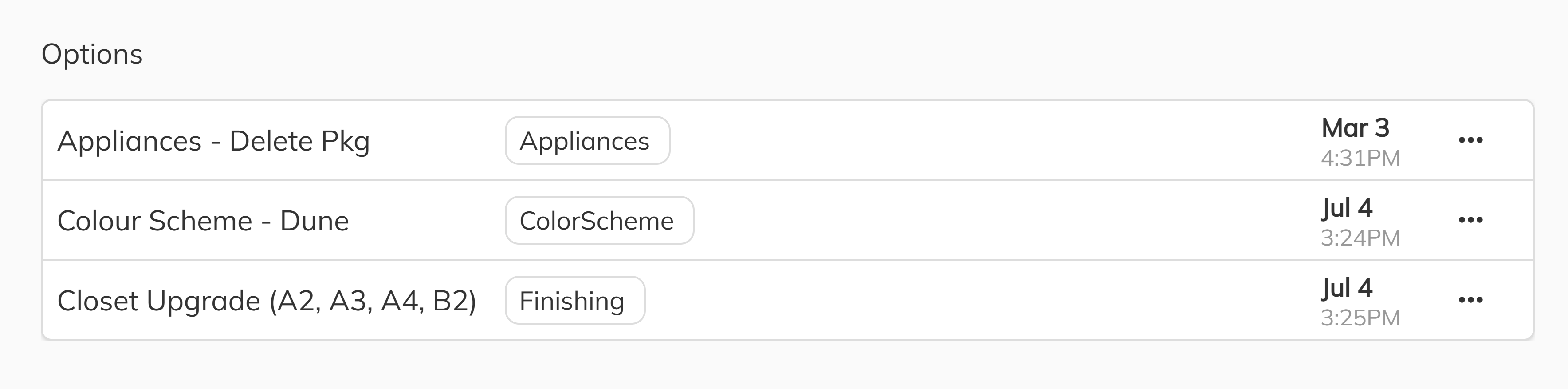 Import Options Workflow