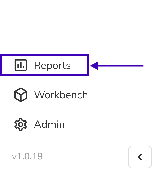 Reports link at the bottom of the sales app sidebar