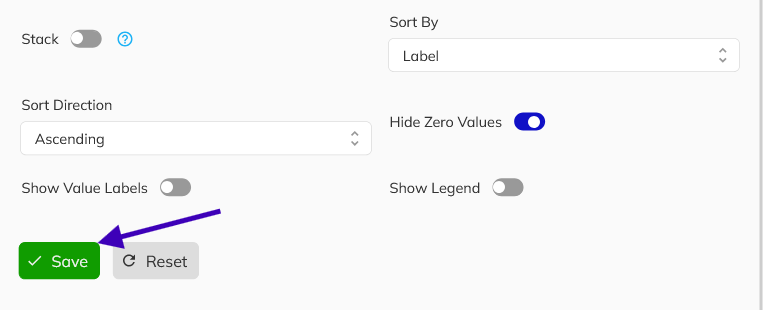 Saving the widget settings